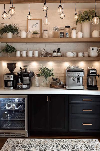 32 Platzsparende Kaffee-Ecke Ideen Für Zuhause – Stilvoll, Ordentlich, Gemütlich