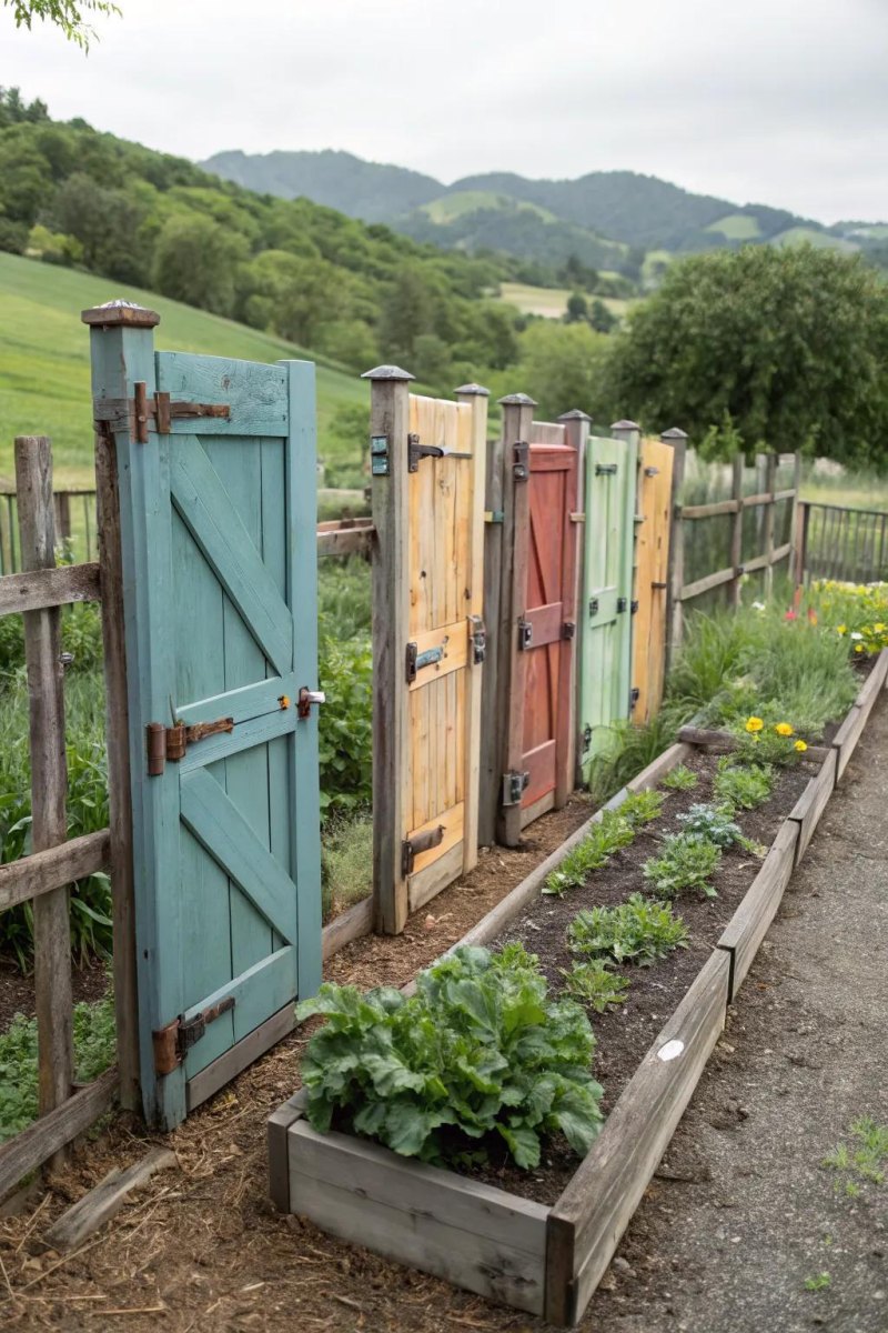 Gartenzaun aus alten Türen