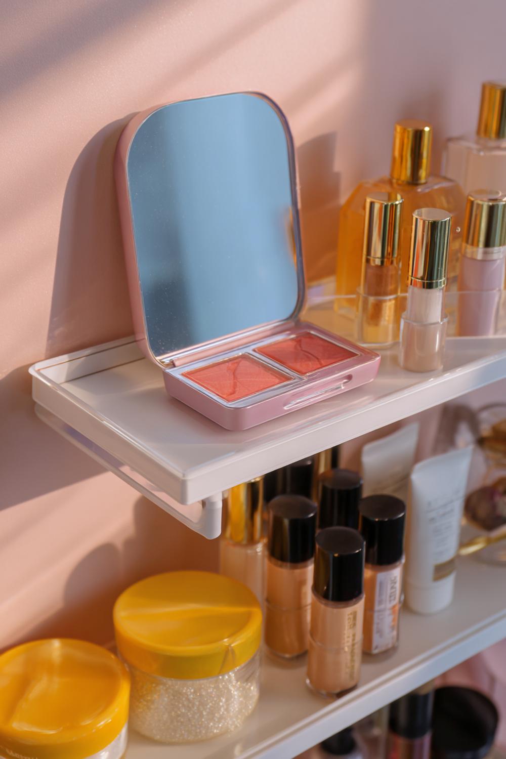 22. Badezimmer Organisation ohne Bohren mit Saugnapf-Spiegel für präzises Make-up
