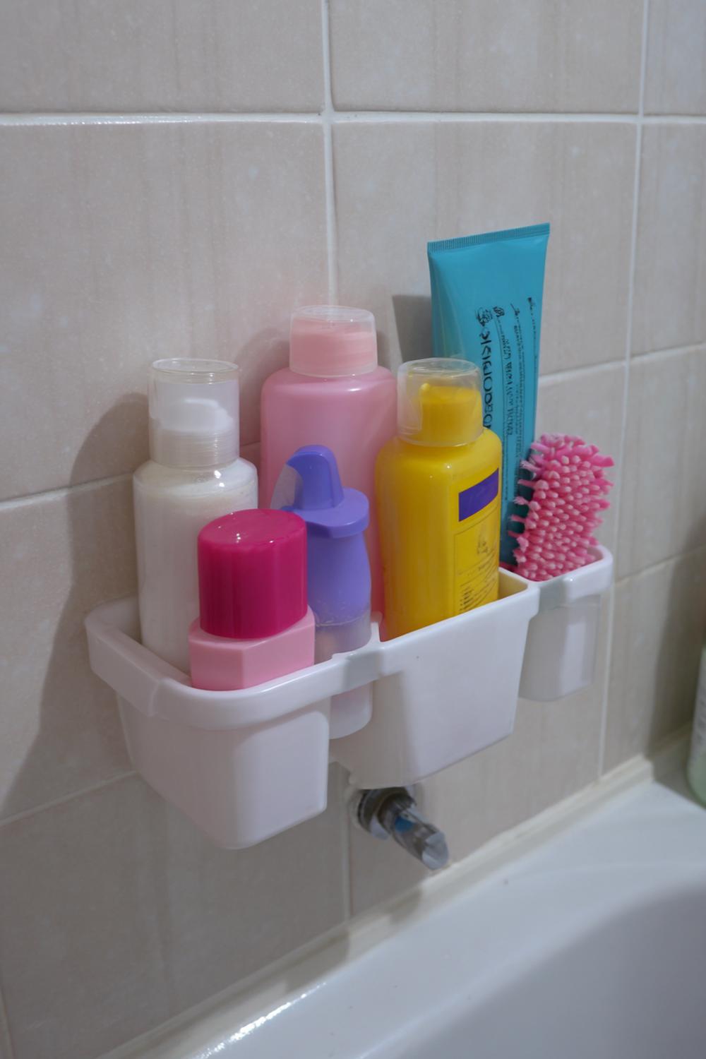 26. Badezimmer Organisation ohne Bohren mit Klebe-Wandtasche für Kinderbad-Spielzeug