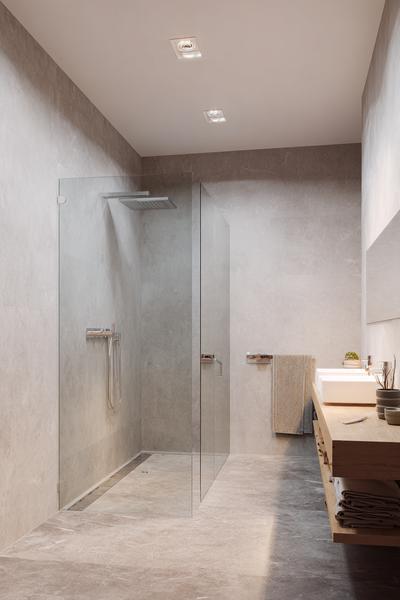 7. Walk-in Dusche mit Glas ohne Rahmen for bathroom remodel ideas small space ideas