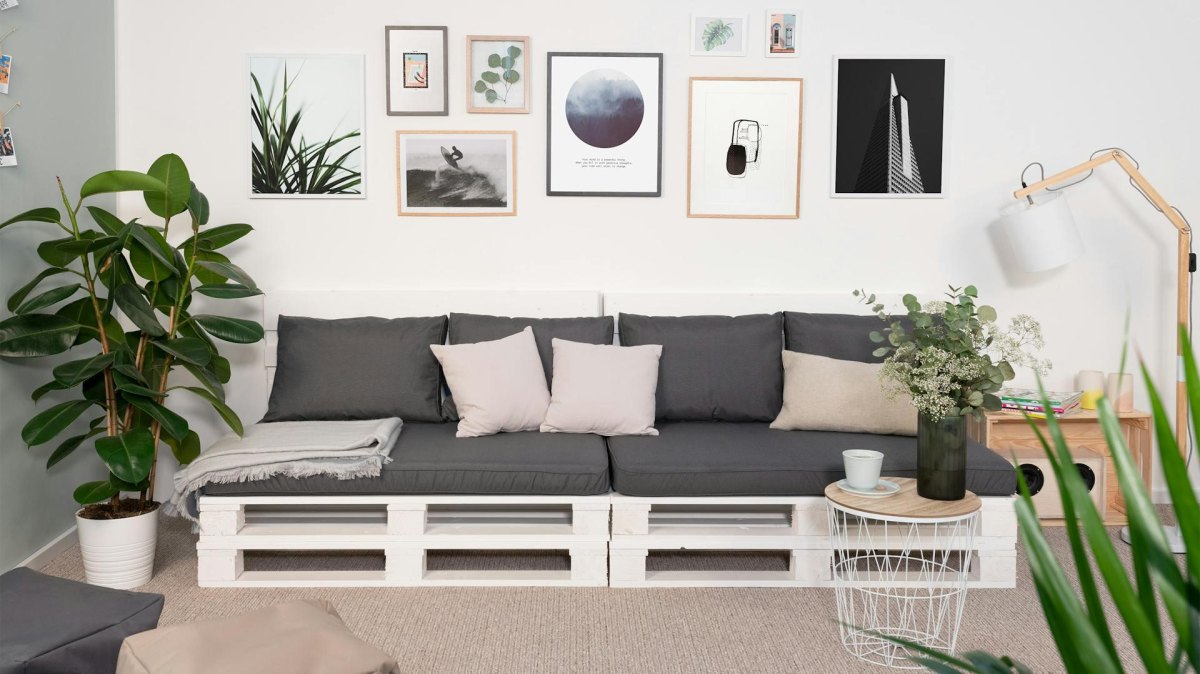 Palettensofa Wohnzimmer Kissen