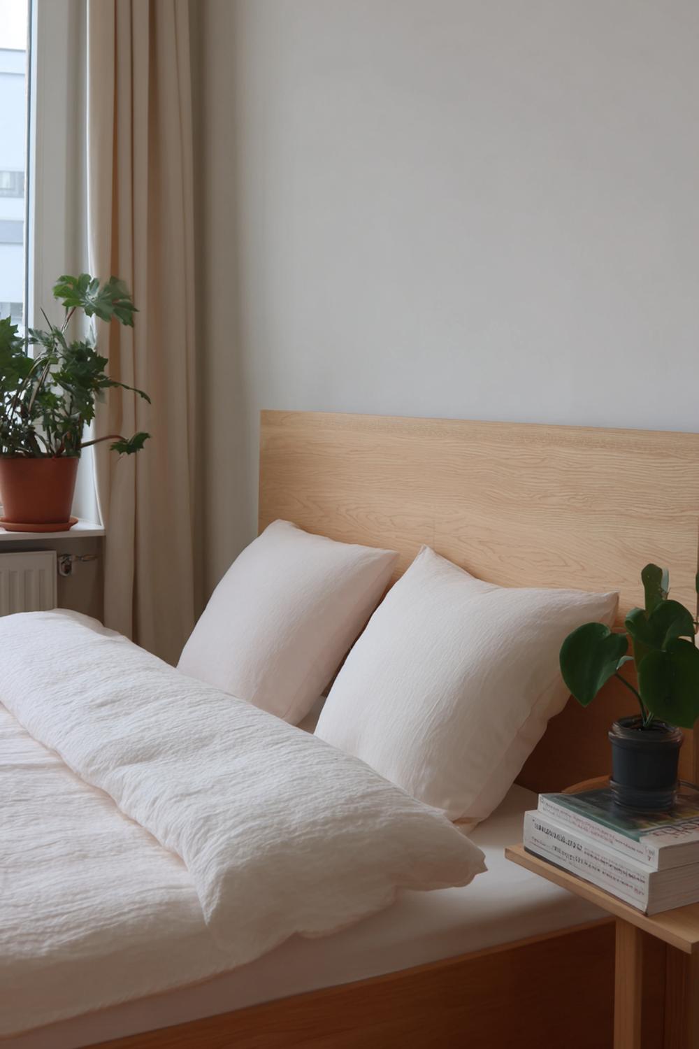 10. Bett-Kopfteil aus abgerundeten Sperrholzplatten im Mid-Century-Bogen