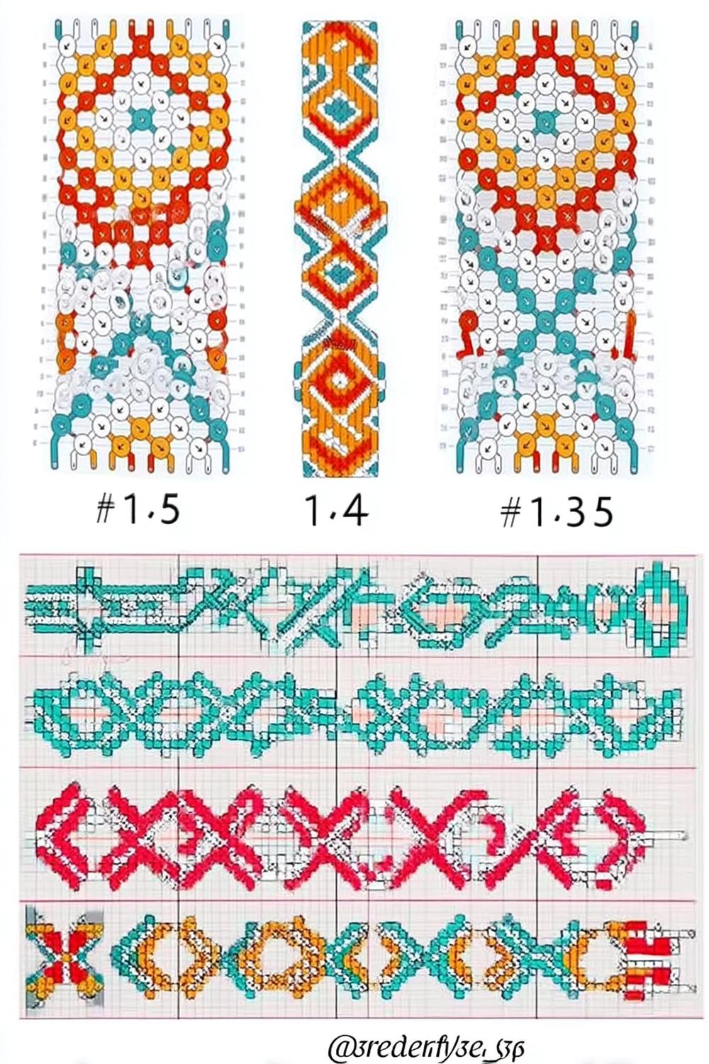 Geometrische Fadenmuster Sammlung