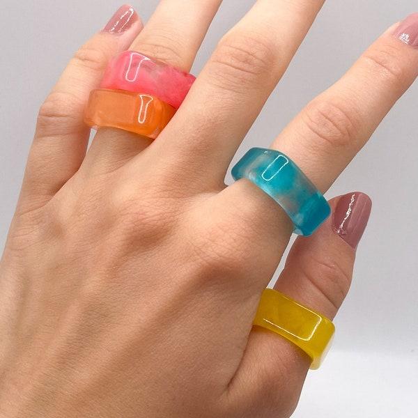 Bunte Resin Ringe Formen