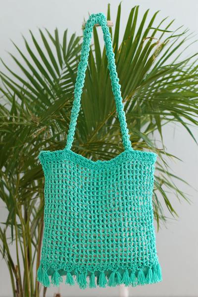 17. Raffinierte Mesh-Tasche in crochet bag tutorials free mit dichtem Boden und Muschelrand