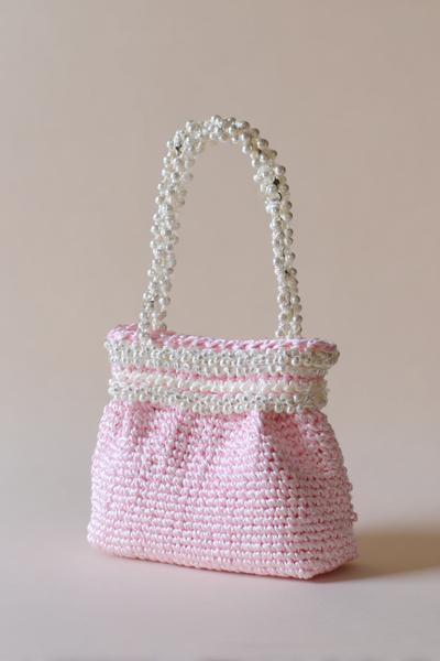 21. Edle Abendtasche in crochet bag tutorials step by step mit Perlmuster und Kettenriemen