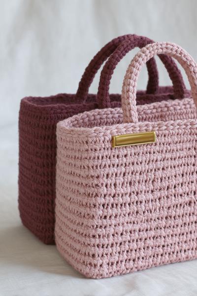 19. Thermal-Stitch-Projekt als crochet bags tutorials für eine standfeste Boxy Bag