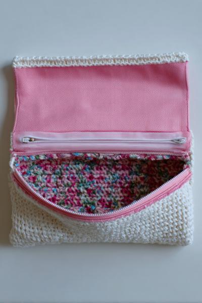 20. Reißverschluss sauber einsetzen als crochet bags tutorials mit Stoffblende