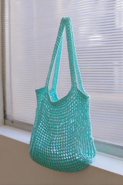 23. Maschenbild für wenig Dehnung als crochet bags pattern im Crunch- oder Knit-Look