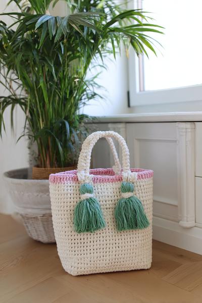 24. Innenfutter als crochet bags pattern-Baustein mit Taschen und Bodenplatte