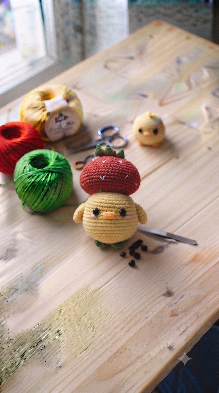 11. Glückliche for Betsy the Crochet Strawberry Chick ideas