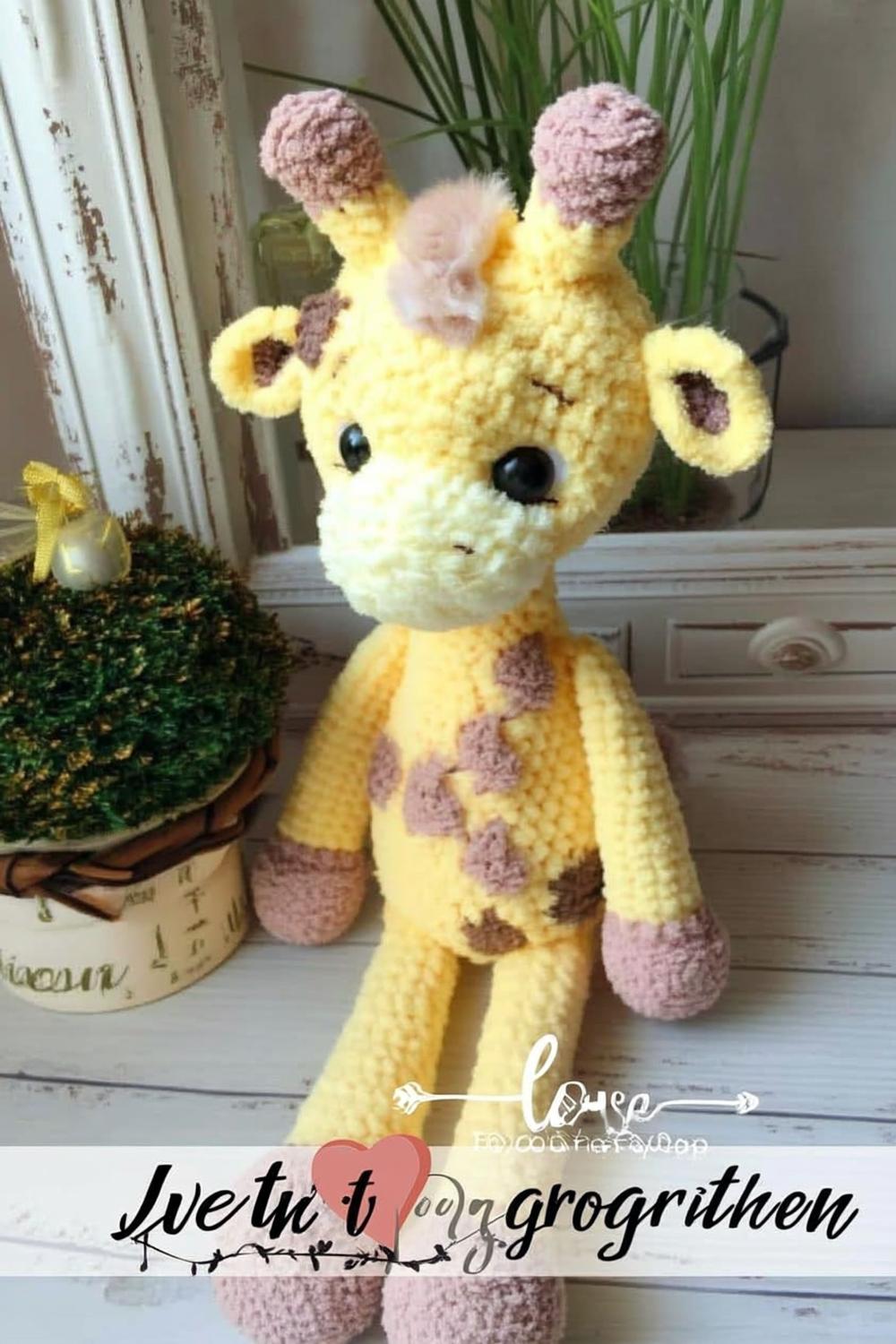 Süße gehäkelte Giraffe