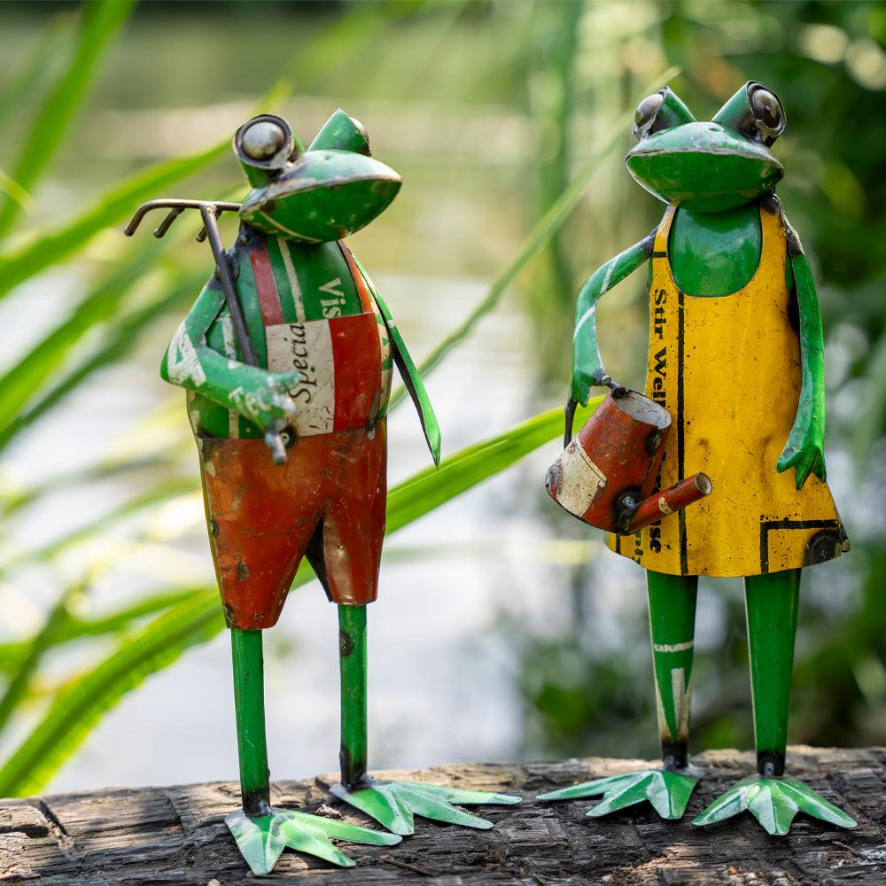 Gartenfiguren aus alten Sachen