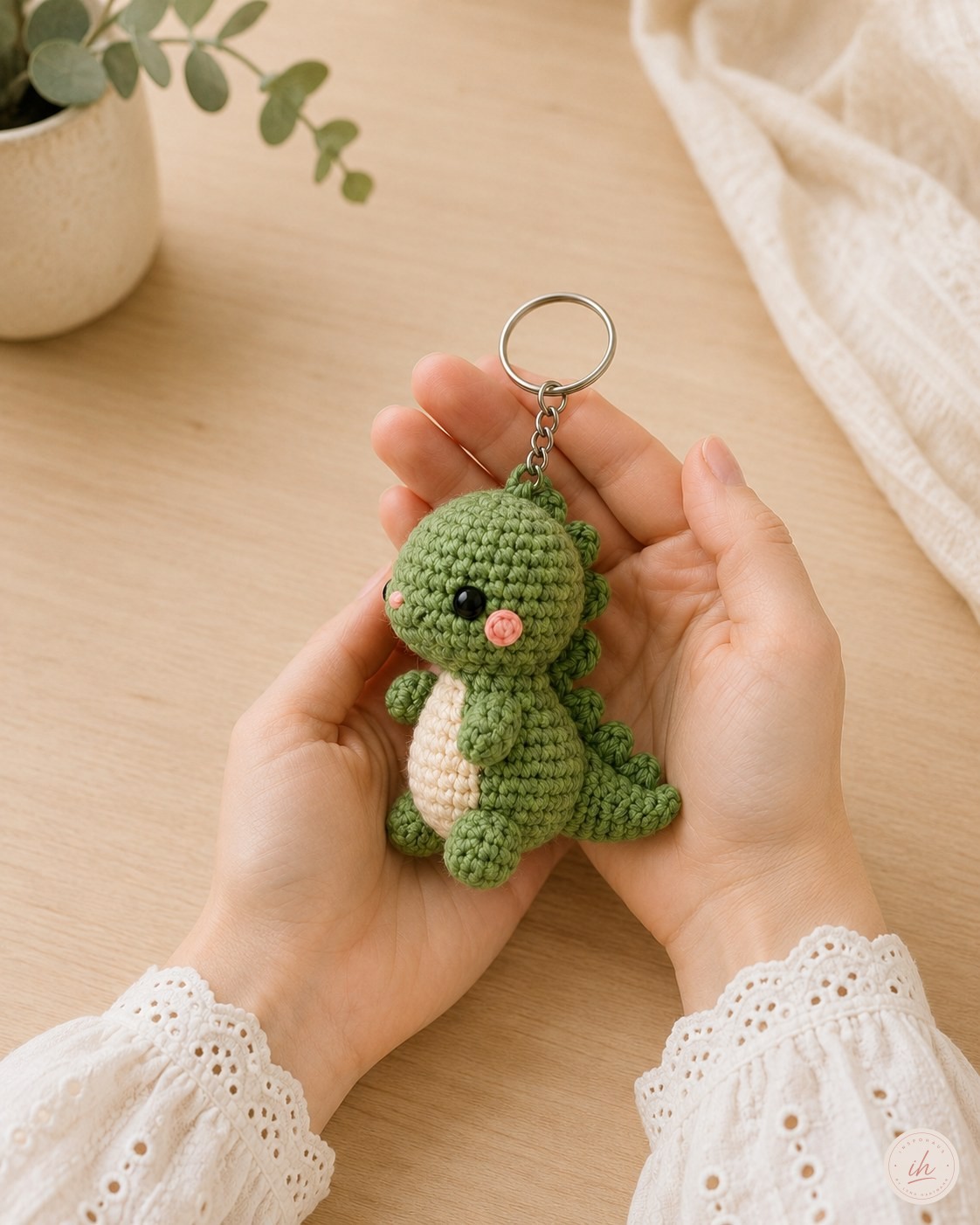 Dino - Amigurumi - Schlüsselanhänger Häkeln - Mini - Dino