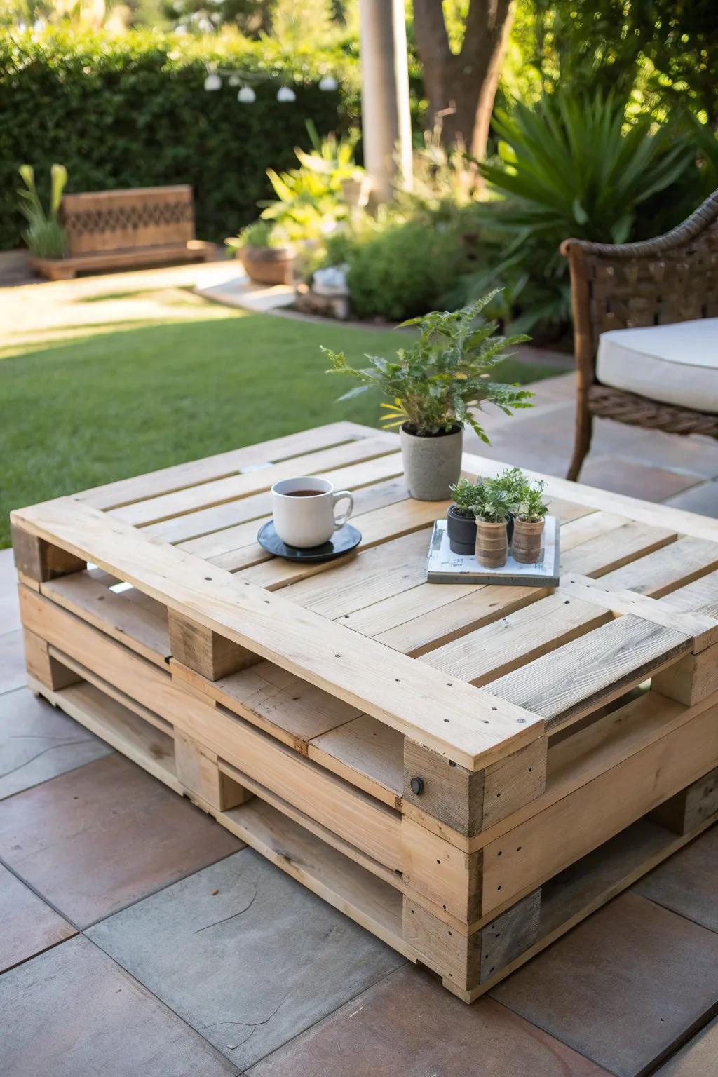 Palettentisch für Garten