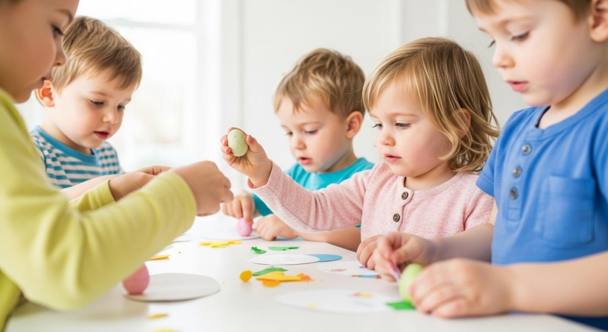 Einfaches Knete Basteln Ostern Kinder