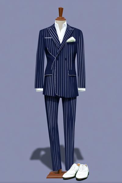 15. Revers-Kante in embroidery designs for suits mit Nadelstreifen-Illusion und ruhiger Tonpalette