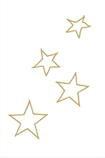 19. Einfacher Sternenregen in embroidery designs simple mit drei Sticharten und luftigem Abstand