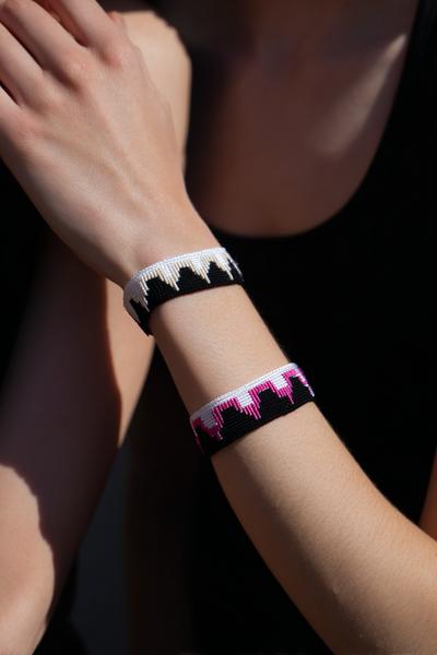 7. Minimalistische Ärmelbänder in embroidery designs fashion mit geometrischen Zickzack-Linien und Kontrastbündchen