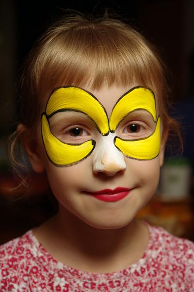 26. Frecher Affenmund mit Bananenbogen for face painting ideas for kids monkey ideas