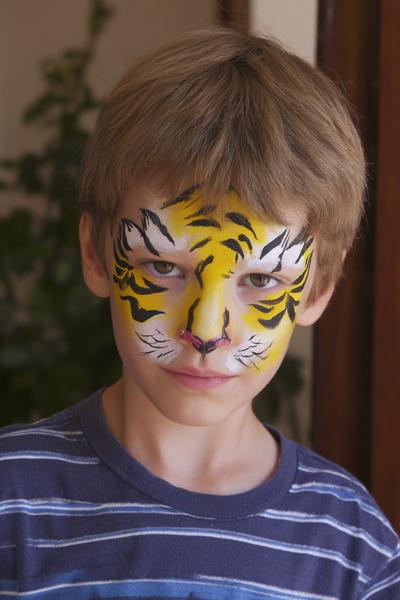 13. Tigerstreifen mit warmem Ombre als for face painting ideas for boys ideas