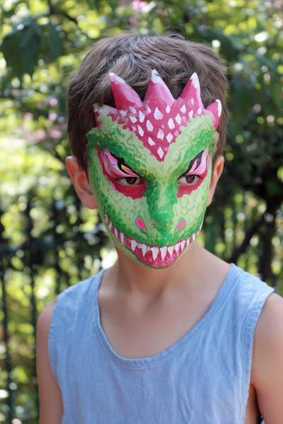 2. Brüllender Dino mit Schuppenrücken als for face painting ideas for kids ideas