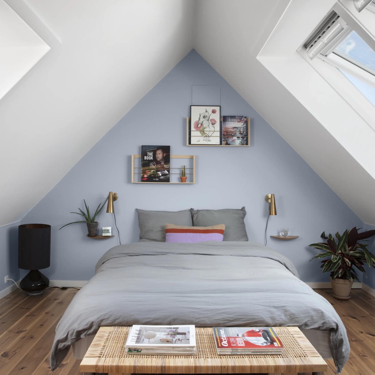 Schlafzimmer mit Dachschräge Wandfarbe