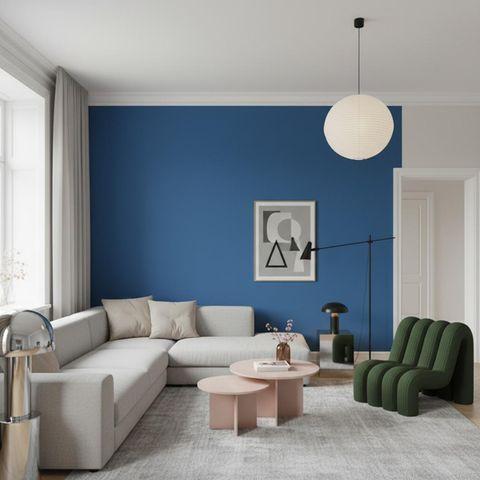Statement Wand im Wohnzimmer