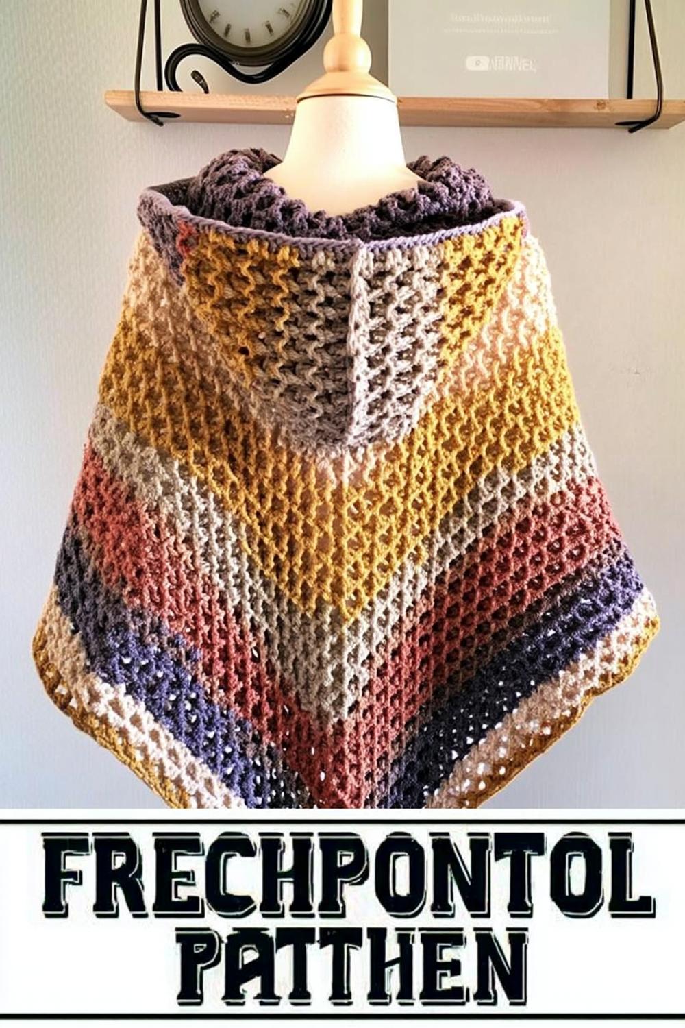 Bunter Häkel-Poncho