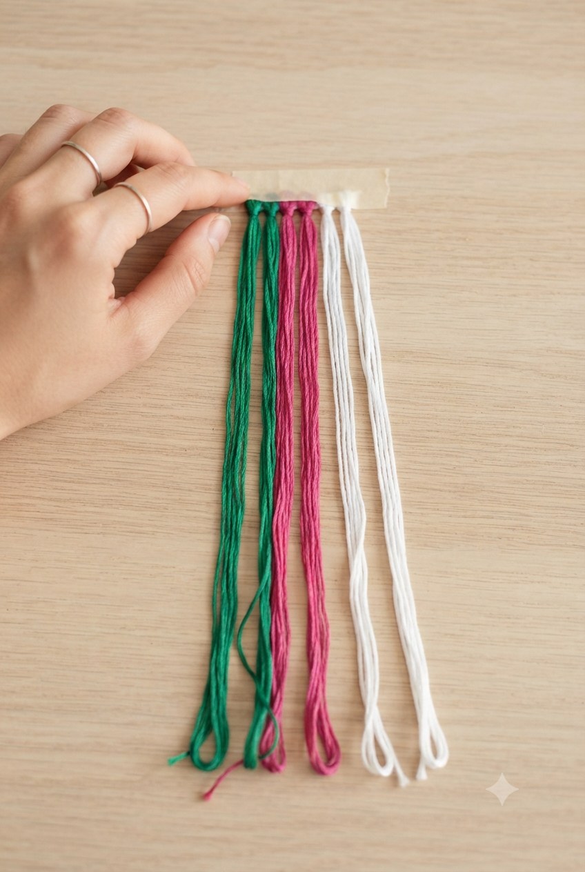 1. Garne vorbereiten mit for friendship bracelet patterns easy ideas