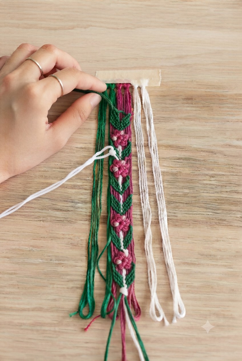 5. Muster abschließen mit how to read friendship bracelet patterns for flower friendship bracelet patterns ideas