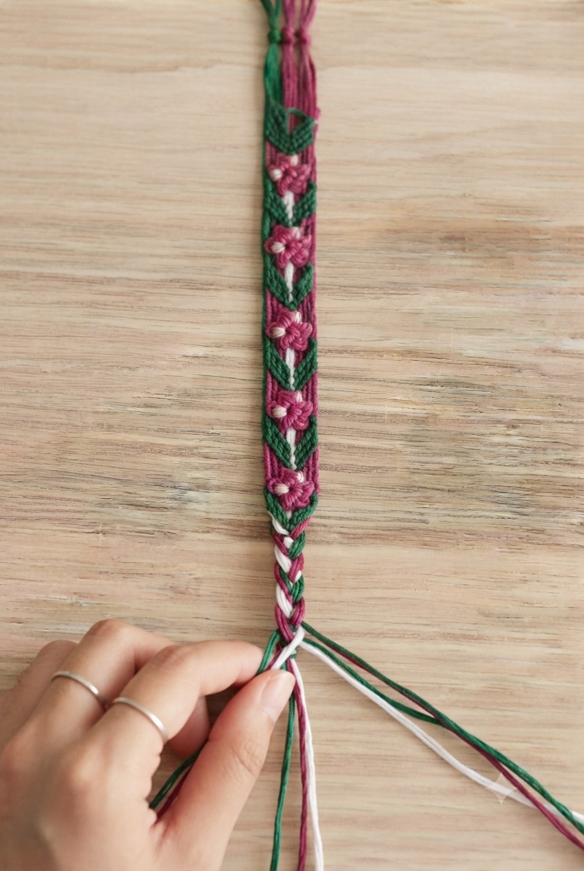 6. Enden sichern für diy friendship bracelets patterns for flower friendship bracelet patterns ideas