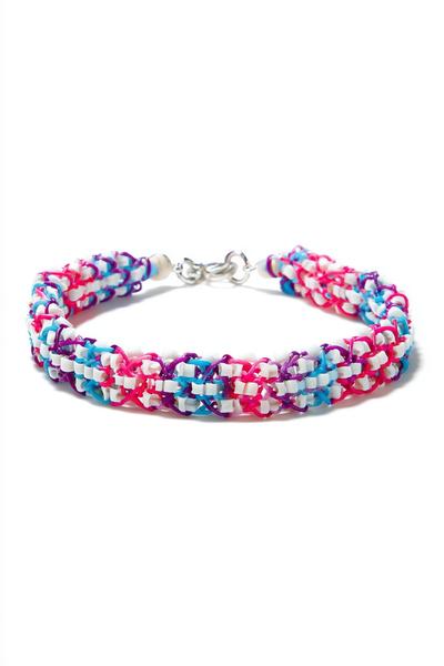 31. Sechs-Fäden-Diagonalstreifen Mit Hartem Kontrast for friendship bracelets patterns 6 strings ideas