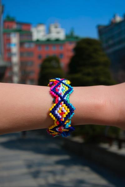 6. Zweifarbiges Chevron Mit Klarer Mittelnaht for friendship bracelets patterns easy ideas