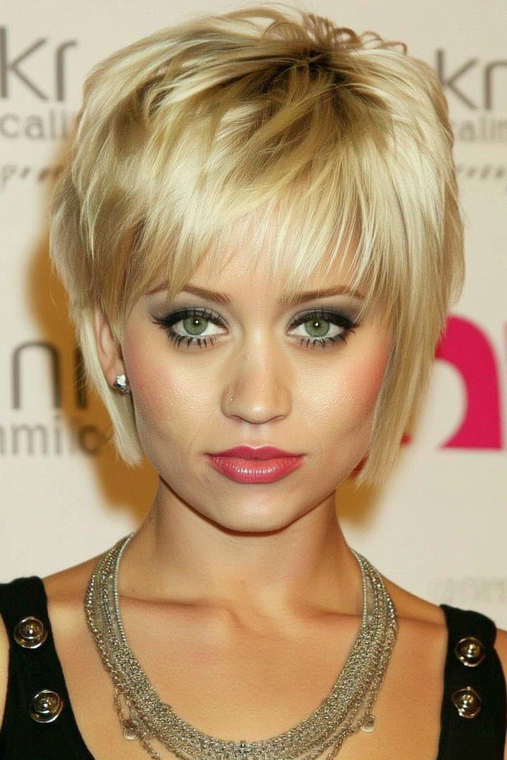 Blonder Bob mit Pony