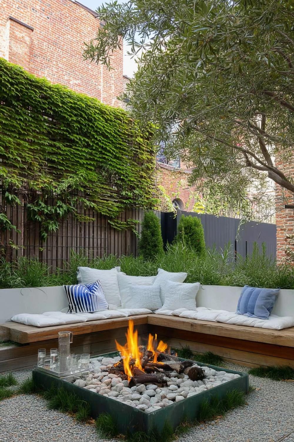 Elegante Outdoor-Feuerstelle