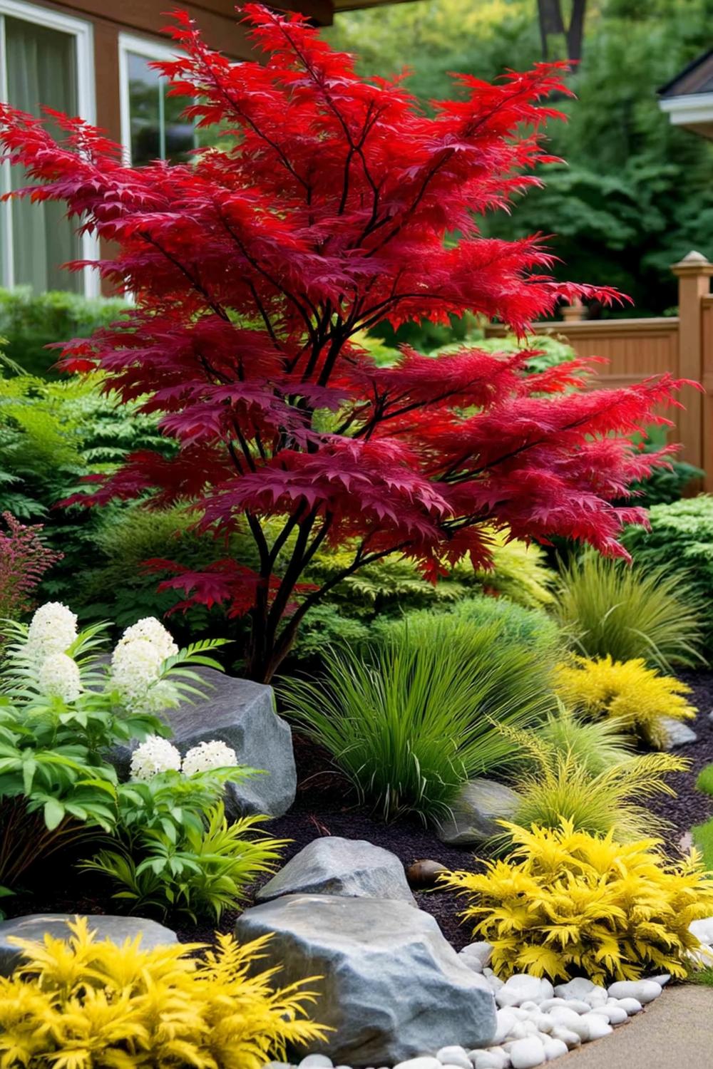 Roter Ahorn als Blickfang