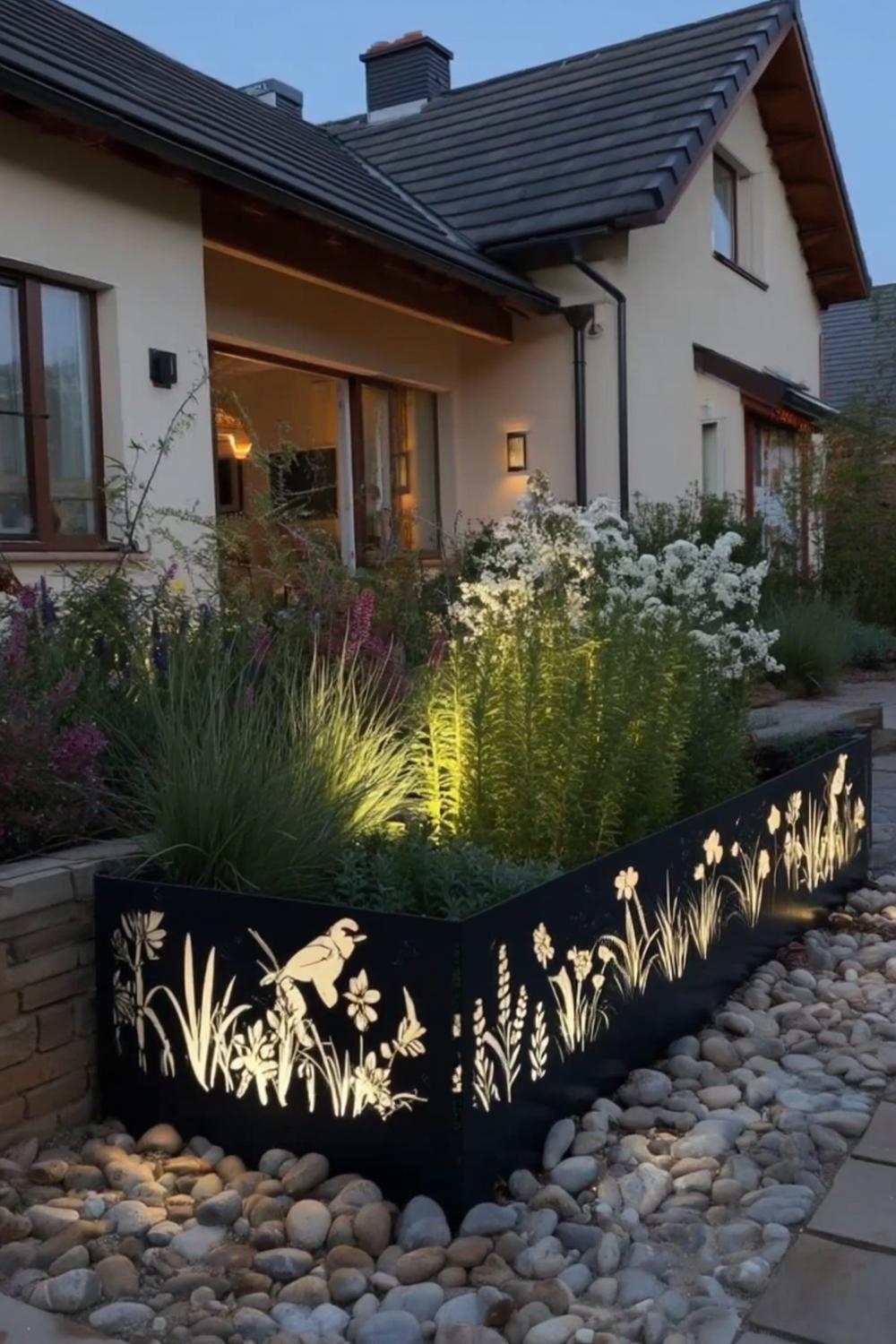 Zen-Garten mit Steinakzenten