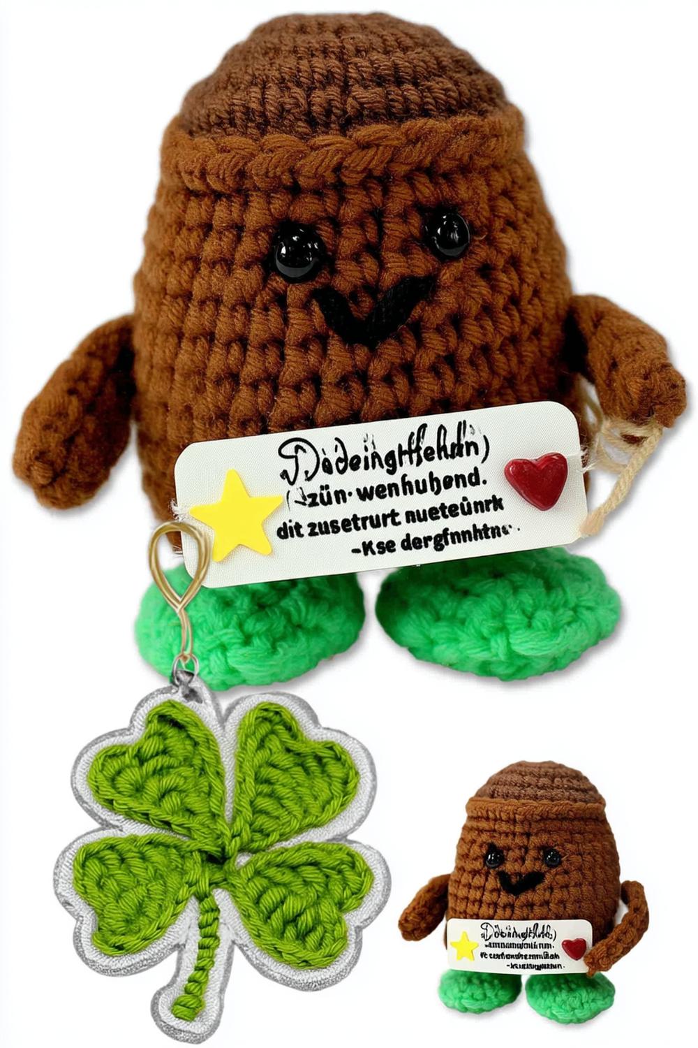 Glückspilz mit Kleeblatt-Anhänger