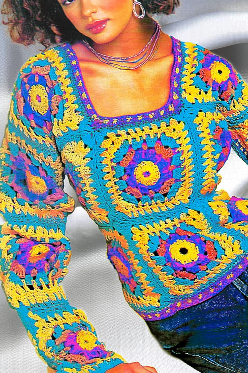 Vintage Häkel-Pullover