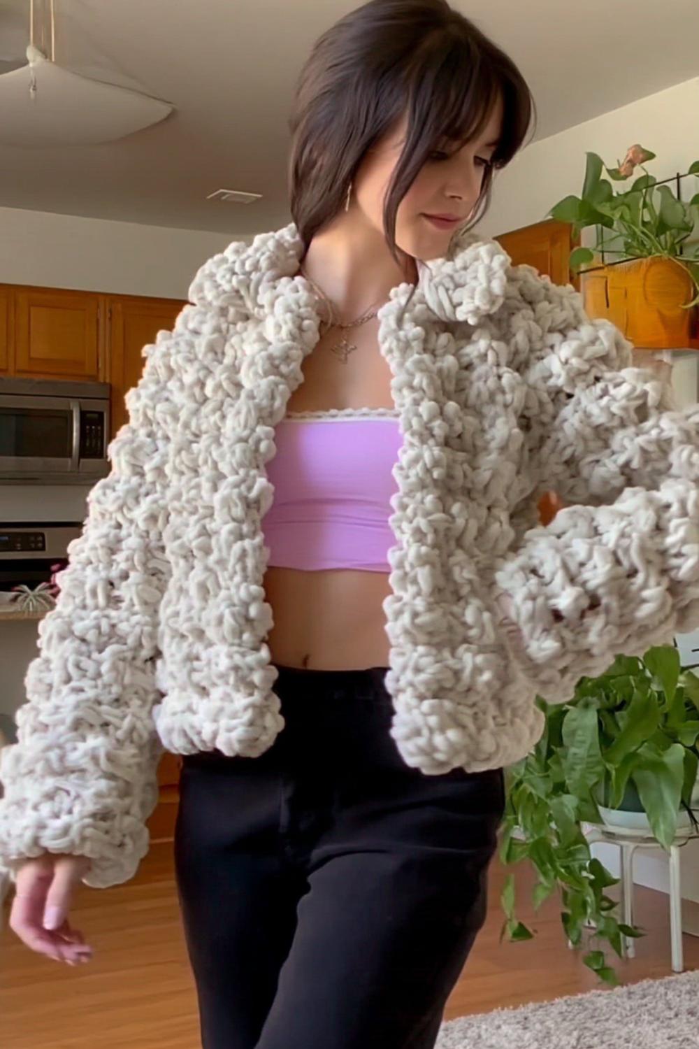 Kuschelige Oversized-Jacke