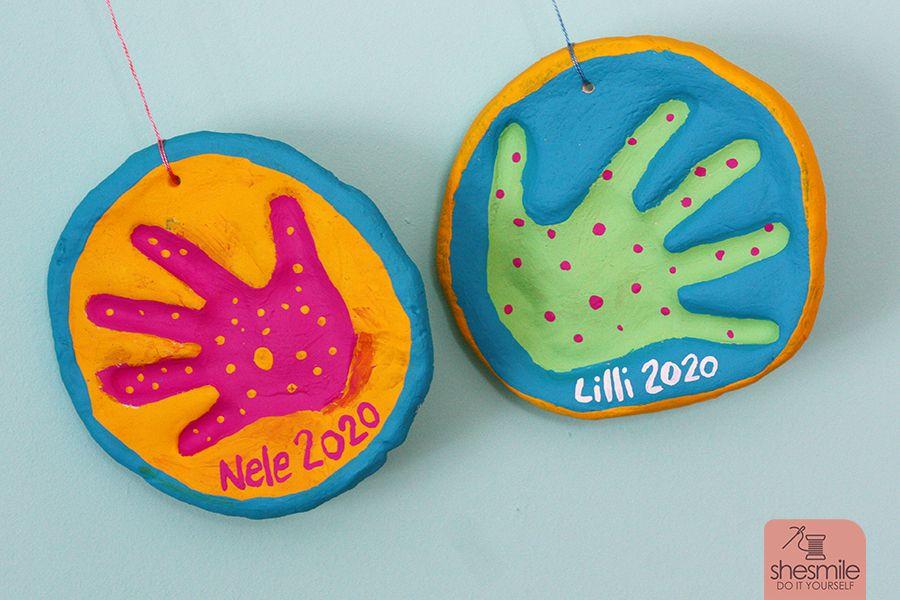 Salzteig Handabdruck Ostern Kinder