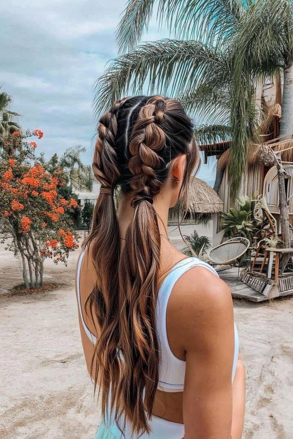 Tropische Flechtkunst am Strand