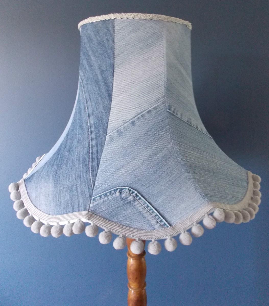Lampenschirm aus Jeansstoff