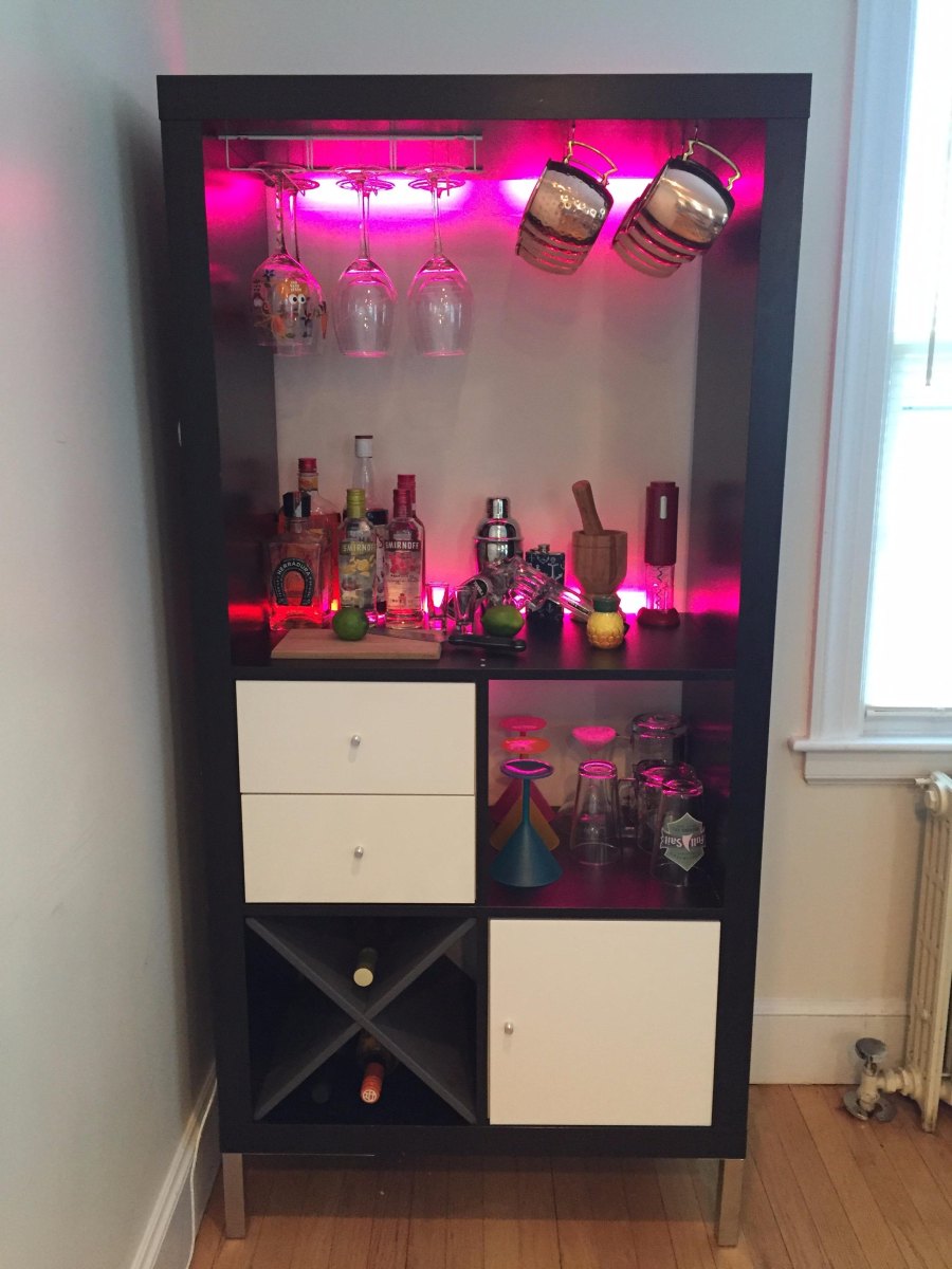 Kallax Hausbar mit Beleuchtung