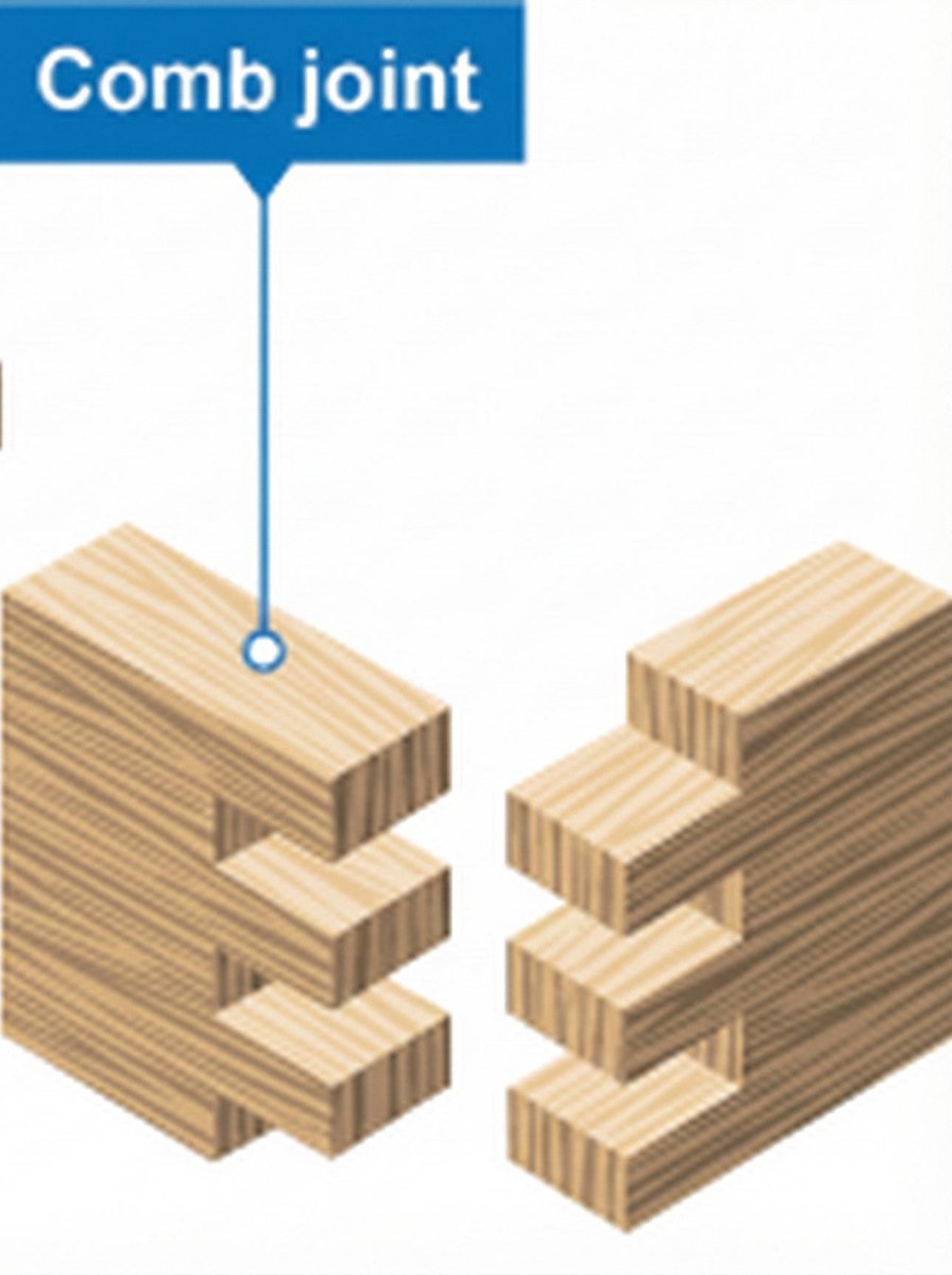 Kammverbindung Holz Skizze