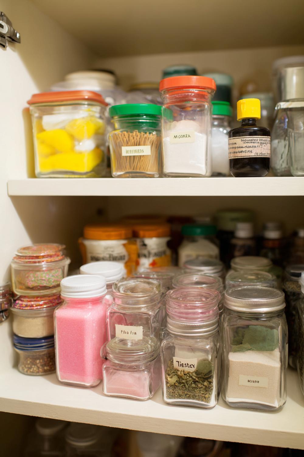 19. Kleine Küche Etiketten-Organisation für Gläser und Boxen