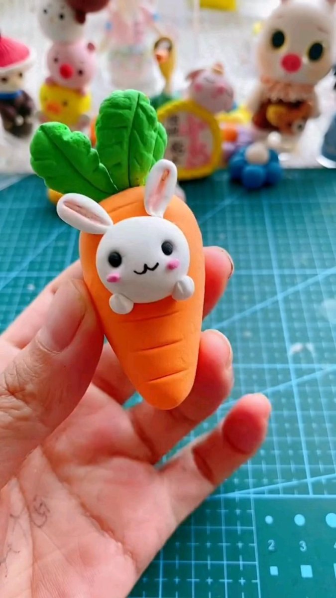 Knete Möhren Osterhase Kinder