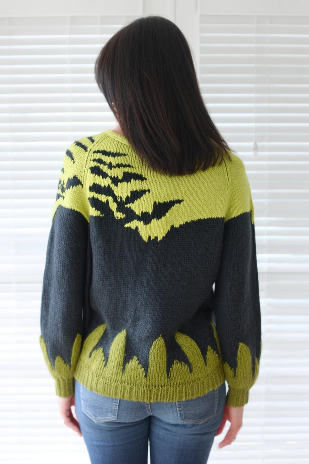 Pullover mit Fledermaus-Motiv